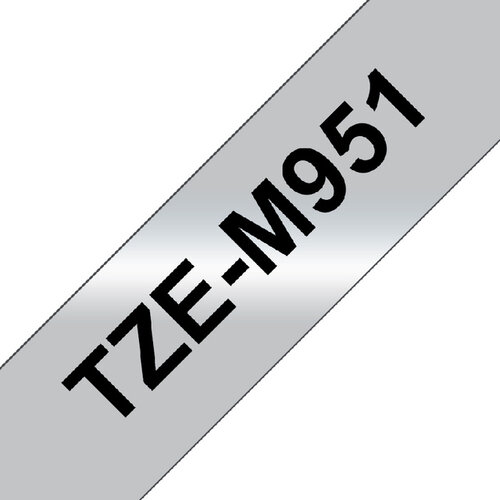 Brother Labeltape Brother P-touch TZE-M951 24mm zwart op zilver