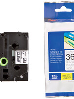 Brother Labeltape Brother P-touch TZE-161 36mm zwart op transparant