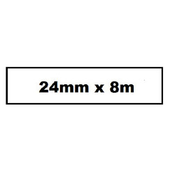 Ruban étiquette Quantore TZE-251 24mmx8m blanc/noir