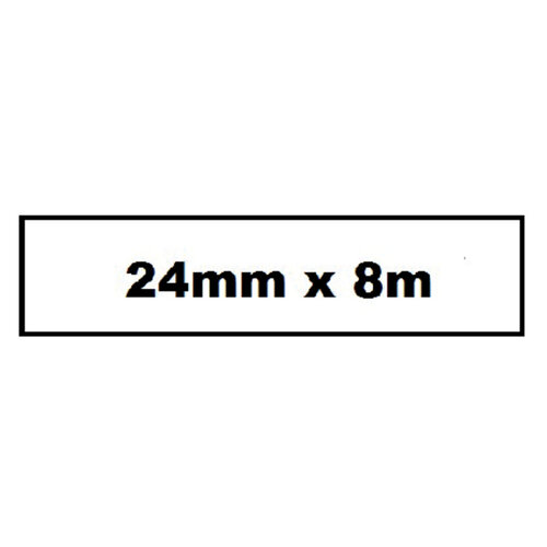 Quantore Labeltape Quantore TZE-251 24mm x 8m wit/zwart