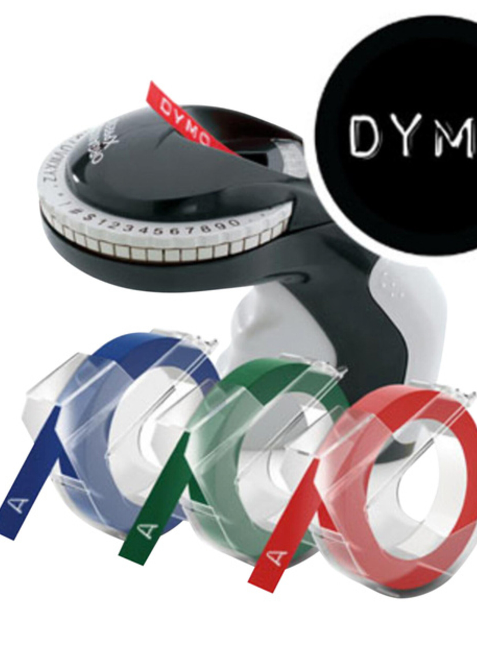 Dymo Labeltape Dymo rol 9mmx3M glossy vinyl assorti