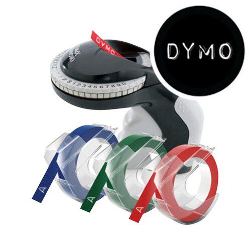 Dymo Labeltape Dymo rol 9mmx3M glossy vinyl assorti