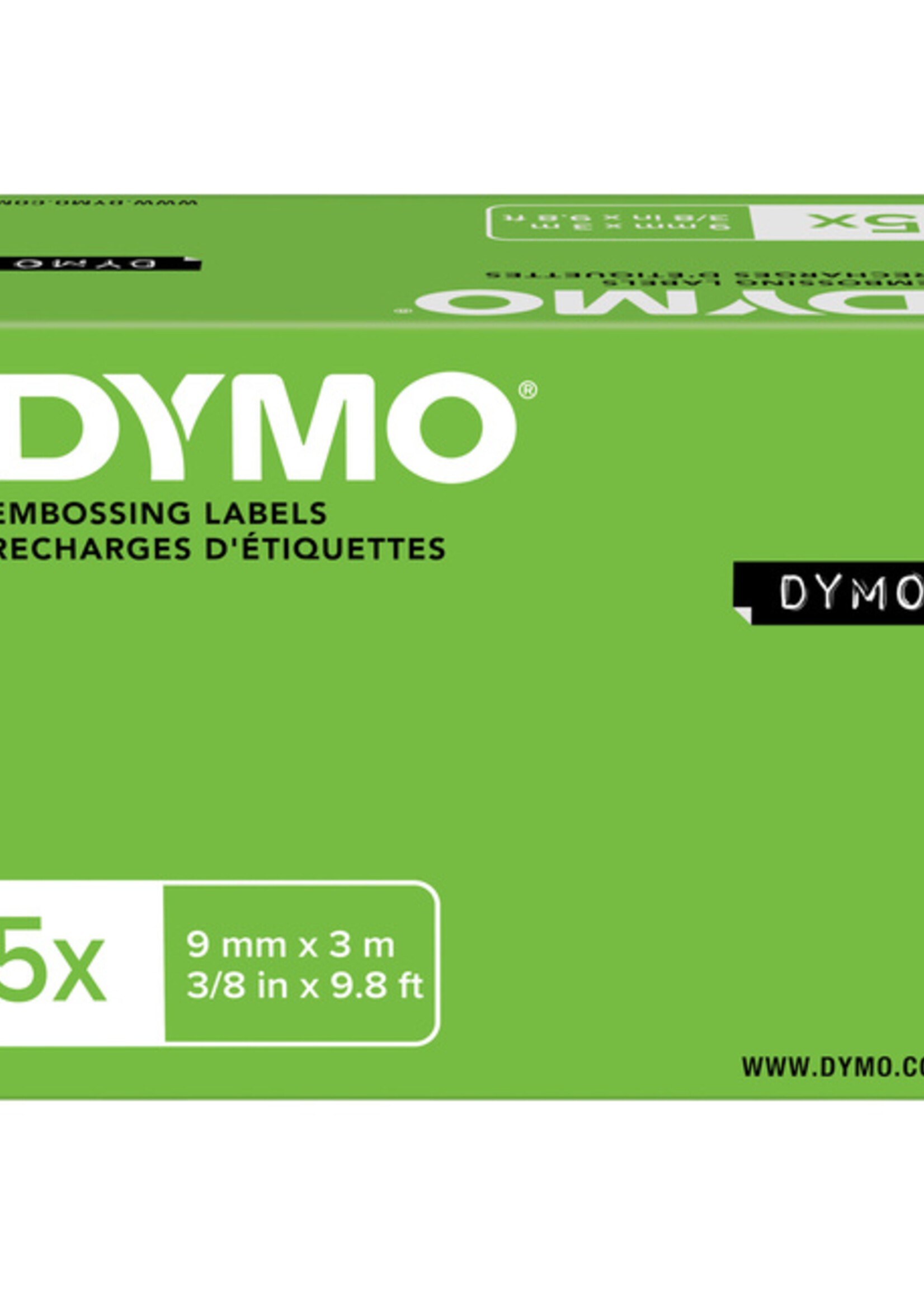 Dymo Labeltape Dymo rol 9mmx3M glossy vinyl assorti
