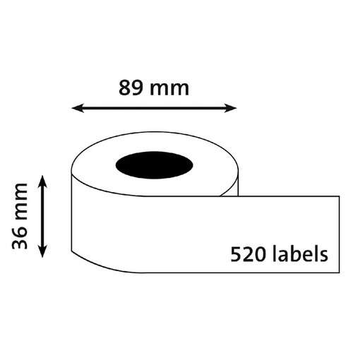 Quantore Labeletiket Quantore 99012 36x89mm adres wit