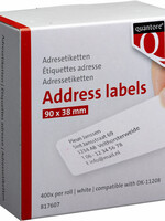 Quantore Labeletiket Quantore DK-11208 38x90mm adres wit