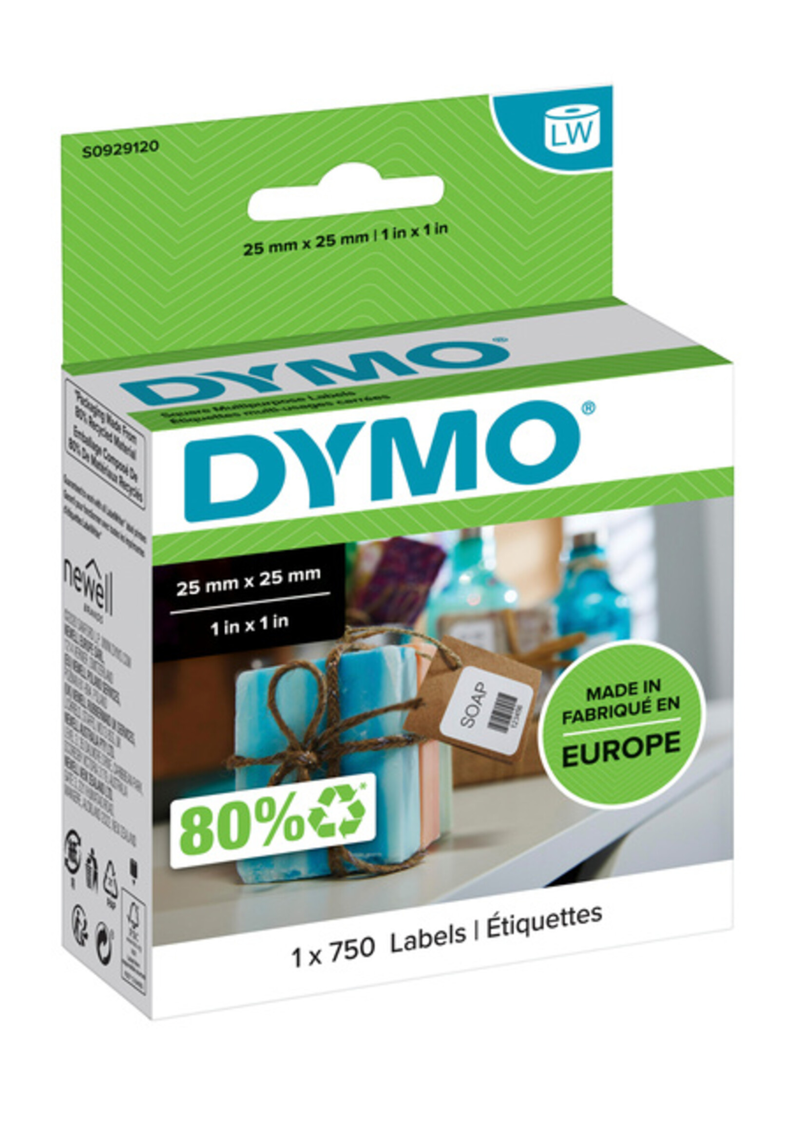 Dymo Étiquettes Dymo LabelWriter 11253 25x25mm décollable 750pcs