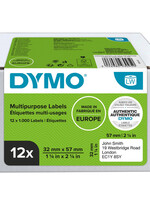 Dymo Etiquette adresse amovible Dymo 11354 LabelWriter 32x57mm 12000 pièces