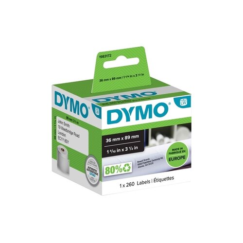 Dymo Etiquette Dymo 19831 LabelWriter 36x89mm 260 pièces