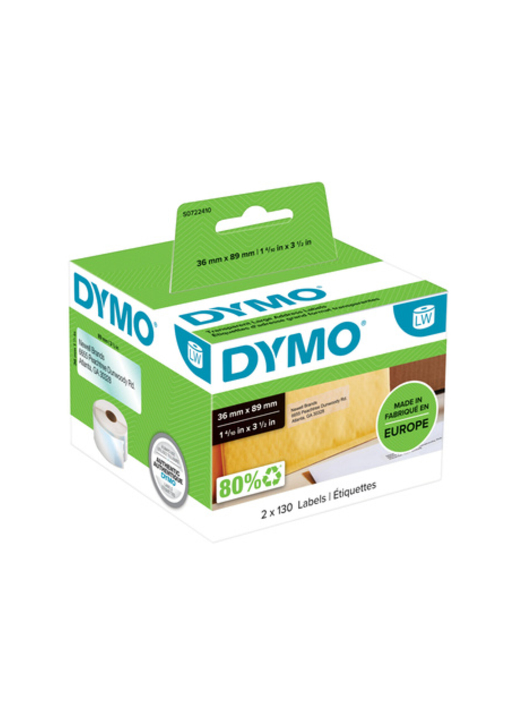 Dymo Étiquettes Dymo LabelWriter 99013 36x89mm transparent 260pcs