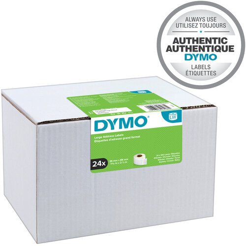 Dymo Etiquettes Dymo LabelWriter 13187 36x89mm 6240pcs