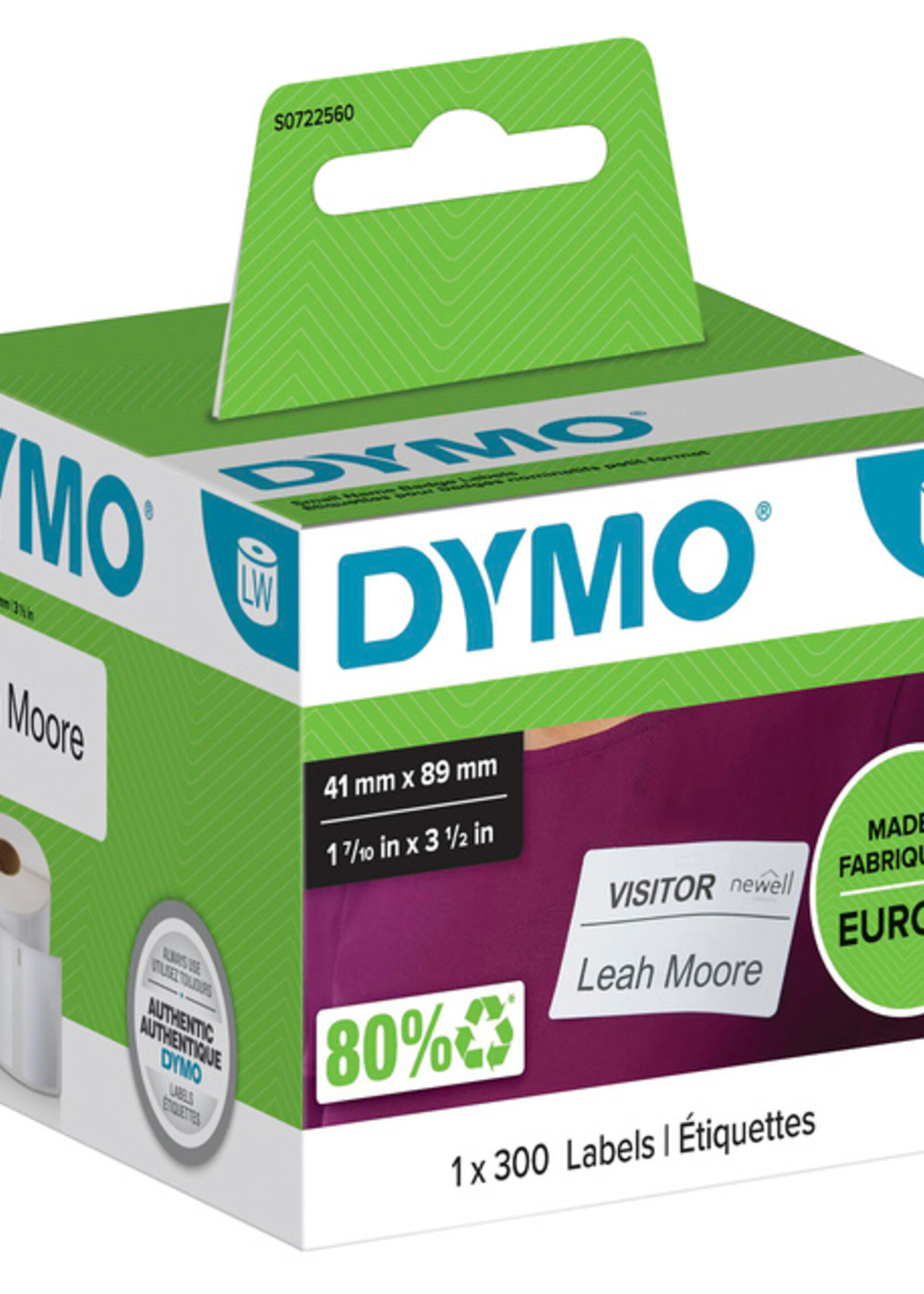 Dymo Etiquettes Dymo LabelWriter 11356 41x89mm badge 300pcs
