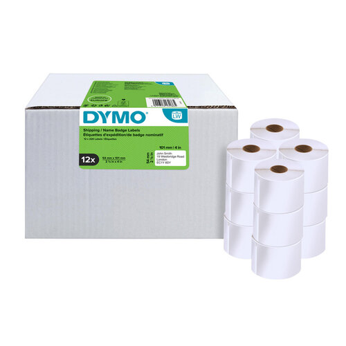 Dymo Etiket Dymo 13186 labelwriter 54x101mm adreslabel badge 2640stuks