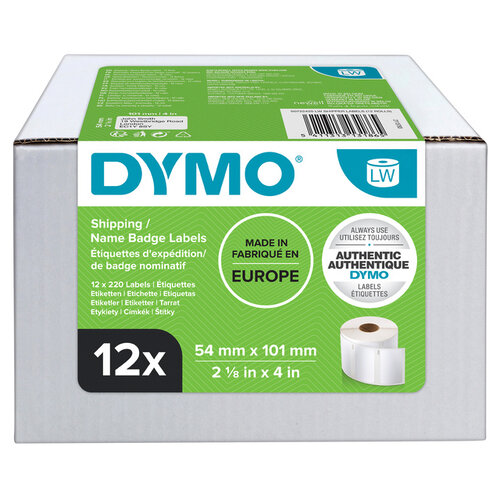 Dymo Etiquettes Dymo LabelWriter 13186 54x101mm 2640 pièces