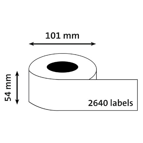 Dymo Etiket Dymo 13186 labelwriter 54x101mm adreslabel badge 2640stuks