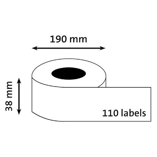 Dymo Etiquette Dymo 99018 LW 38x190mm classeur étroit 110pcs