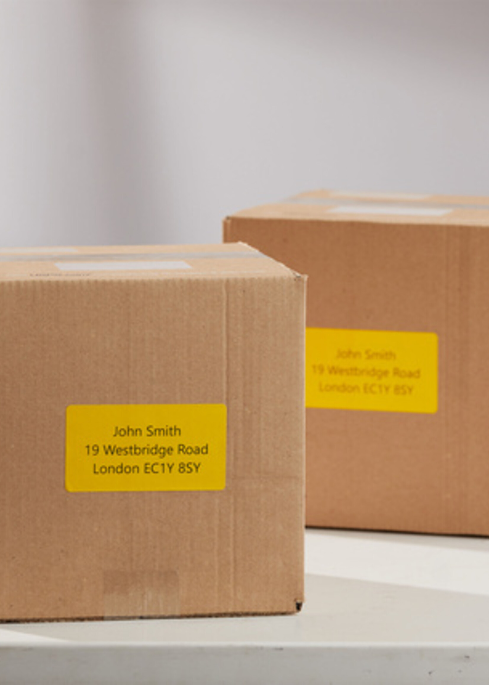 Dymo Etiket Dymo 2133400 labelwriter 54x101mm badgelabel zwart/geel 220stuks