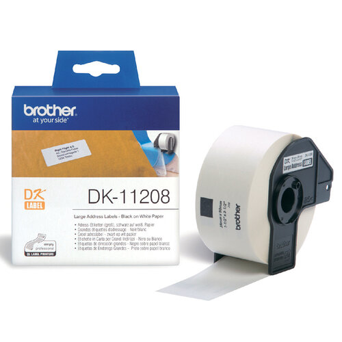 Brother Etiket Brother DK-11208 38x90mm groot adres 400stuks