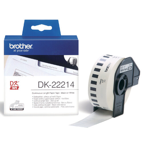 Brother Etiquette Brother DK-22214 12mm papier thermique 30m blanc