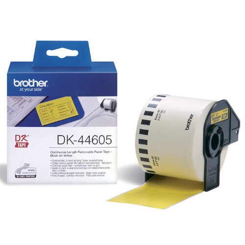 Brother Etiquette Brother DK-44605 62mm papier thermique 30m jaune