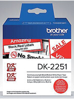 Brother Etiquette Brother DK-22251 62mm 15m noir/rouge
