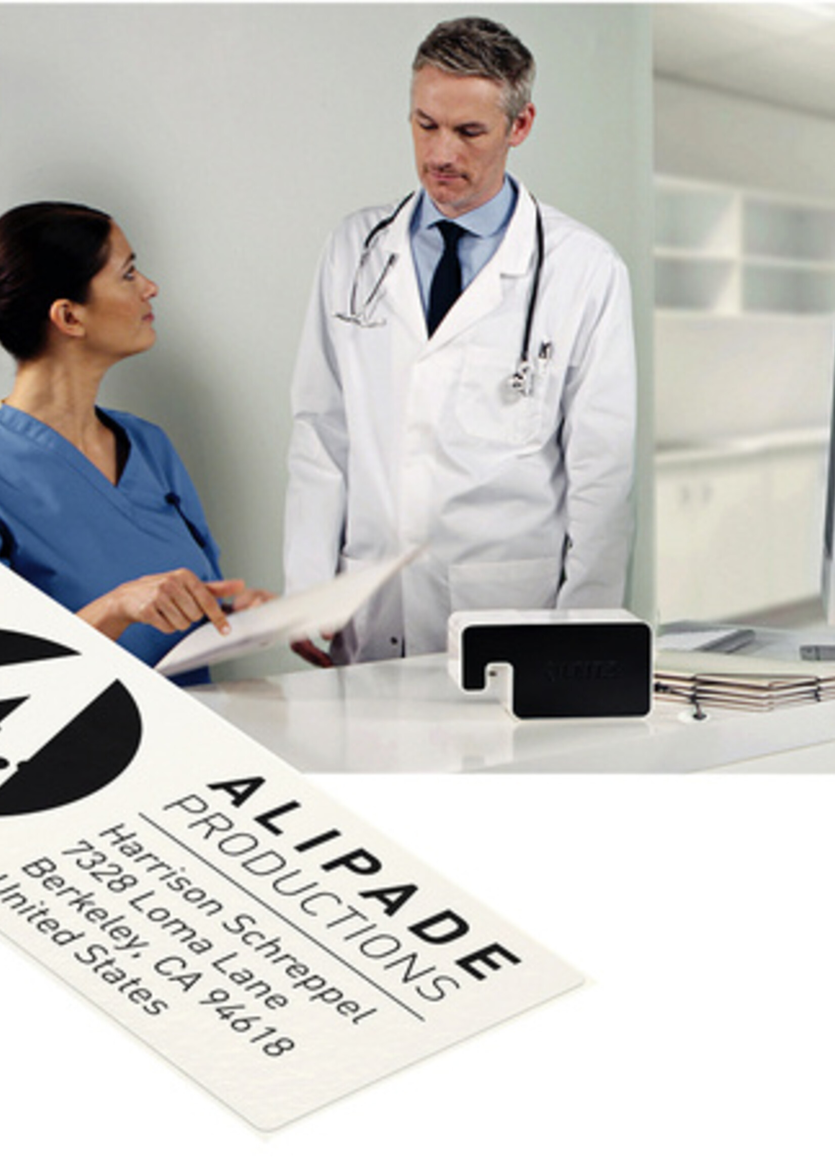 Leitz Etiket Leitz icon labelprint papier 36mmx88mm wit 600stuks