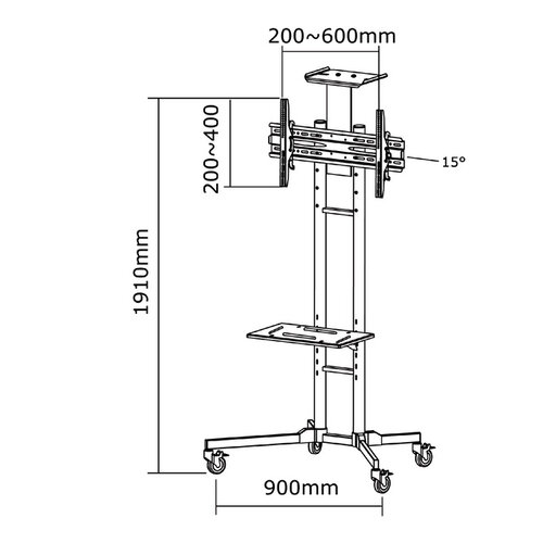 Neomounts by Newstar monitormeubel Neomounts M1700E 32-55" zwart