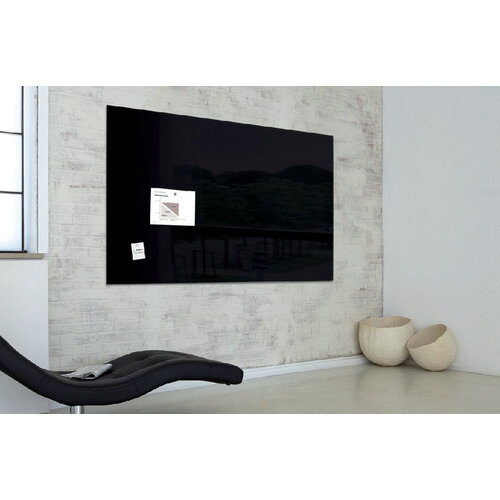 Sigel Glasbord Sigel magnetisch 1200x900x18mm zwart