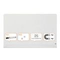 Nobo Tableau en verre Nobo Impression Pro coins arrondis 126x71,1cm blanc brillant