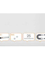 Nobo Glasbord Nobo Impression Pro afgeronde hoeken 1900x1000mm briljant wit