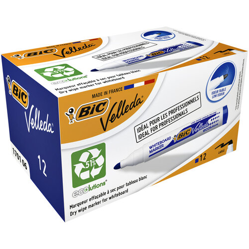 Bic Viltstift Bic 1701 whiteboard rond blauw 1.4mm