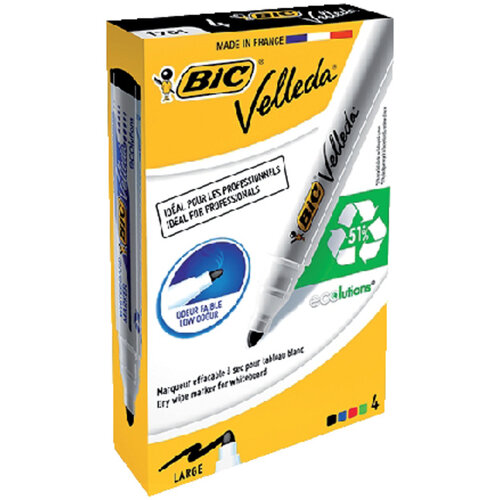 Bic Viltstift Bic 1704 whiteboard rond assorti 1.4mm set à 4st