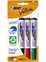 Bic Feutre BIC 1704 tableau blanc ogive assorti 1,4mm blister 4 pièces