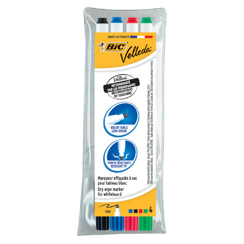 Bic Viltstift Bic 1721 whiteboard rond assorti 1.5mm set à 4st