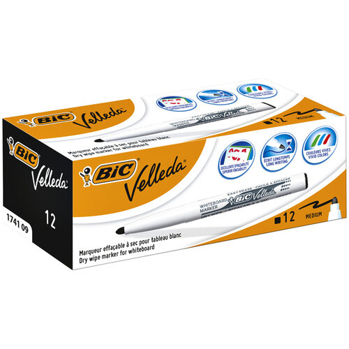 Bic Viltstift Bic 1741 whiteboard rond zwart 1.4mm