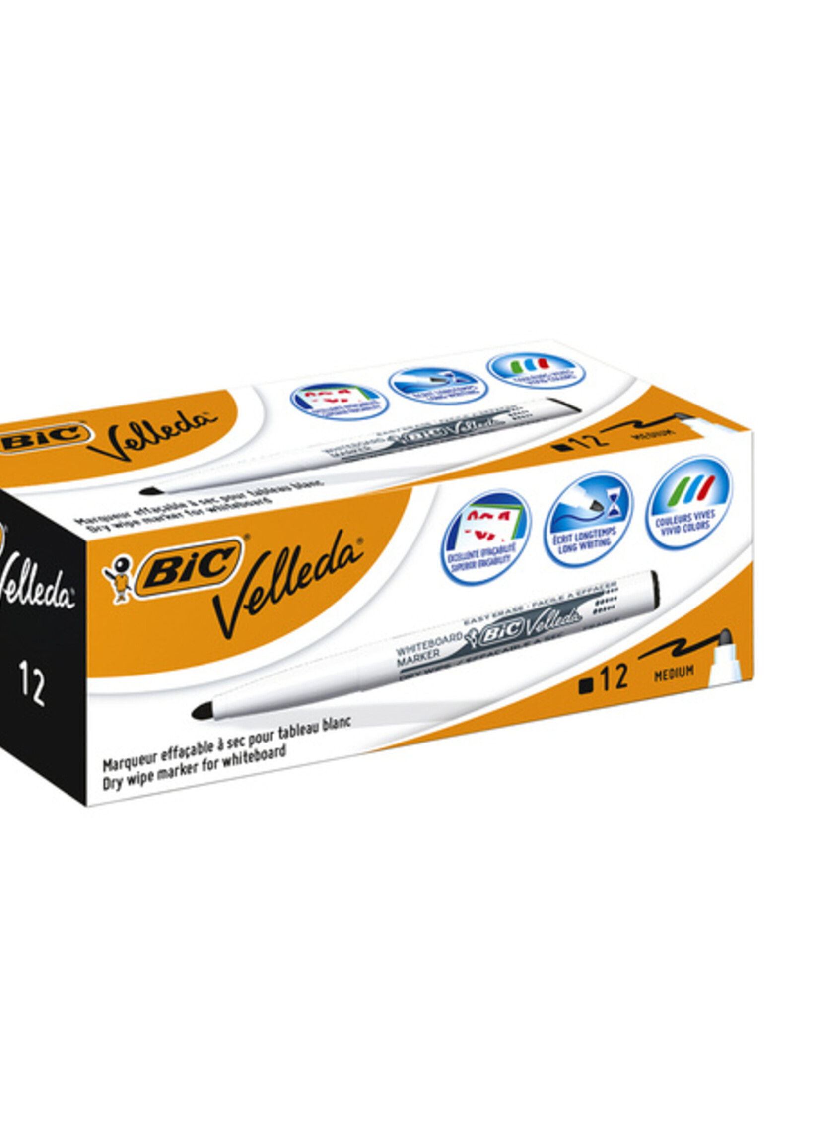 Bic Viltstift Bic 1741 whiteboard rond zwart 1.4mm