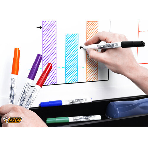 Bic Viltstift Bic 1741 whiteboard rond zwart 1.4mm