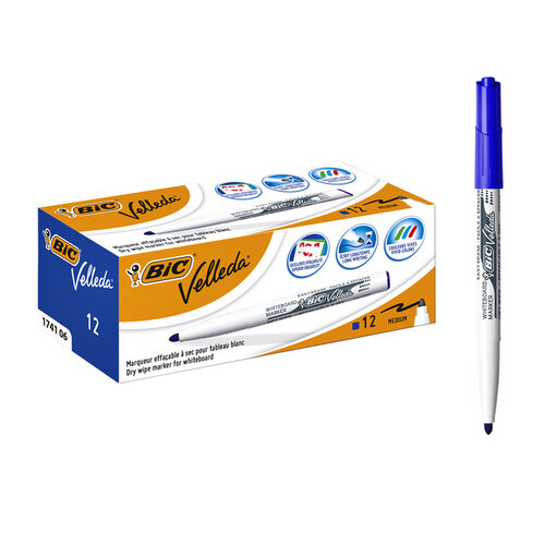 Bic Feutre pour tableau blanc BIC 1741 pointe ogive 1,4mm bleu