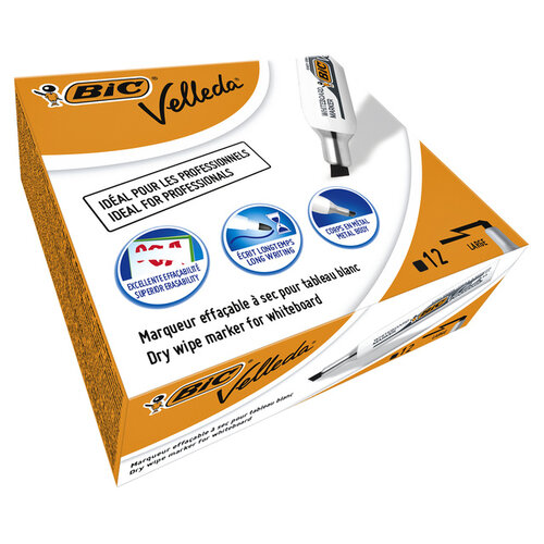 Bic Viltstift Bic 1781 whiteboard schuin zwart 3.2-5.5mm