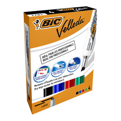 Viltstift Bic 1781 whiteboard schuin ass 3.2-5.5mm set à 4st