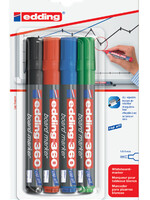 edding Viltstift edding 360 whiteboard rond assorti 3mm blister à 4