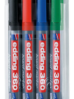 edding Viltstift edding 360 whiteboard rond assorti 3mm etui à 4st