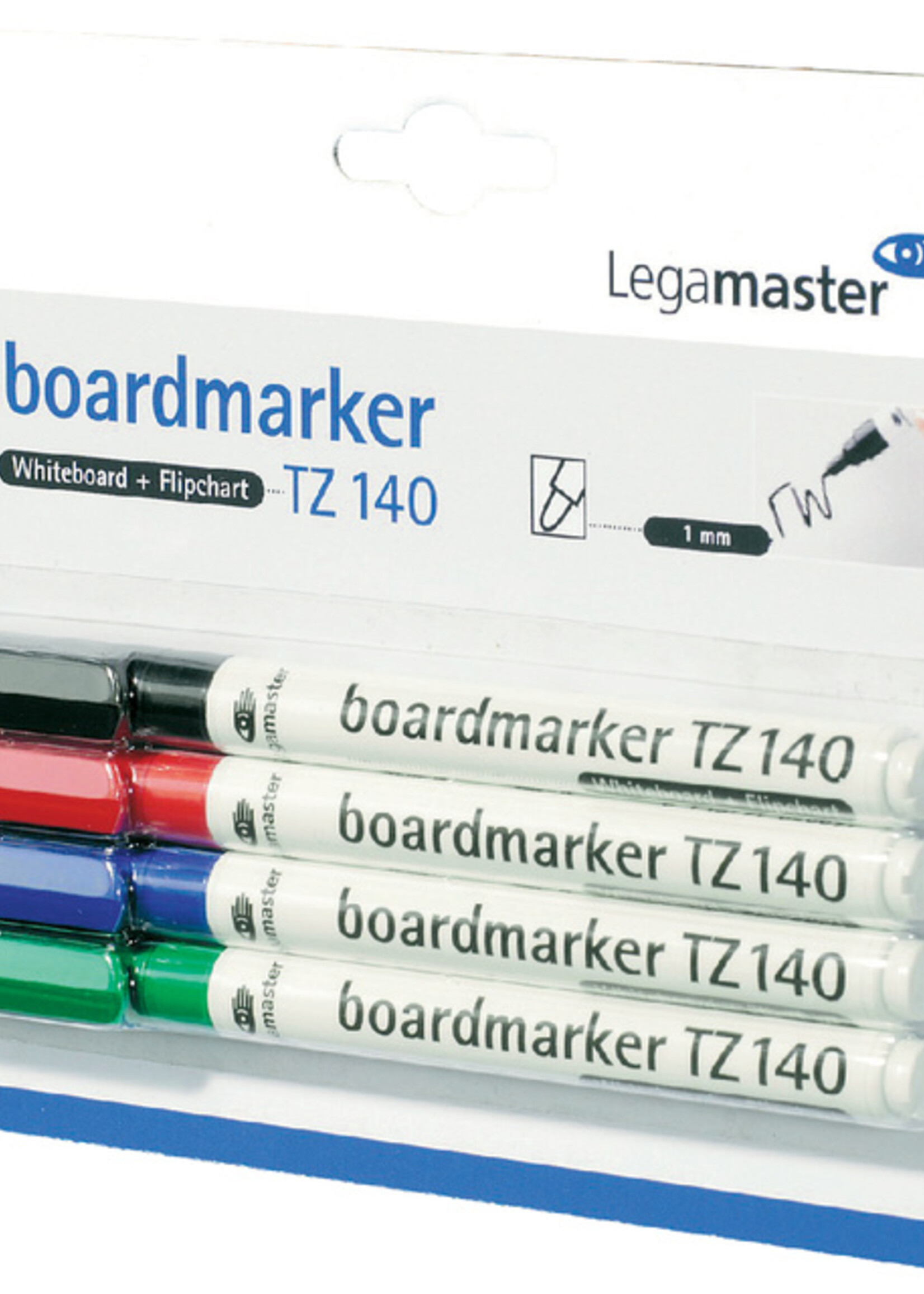 Legamaster Marqueur tableau blanc Lega LM140 ogive 1mm ass blister 4pcs