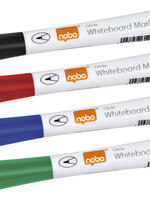 Nobo Feutre tableau blanc Nobo Glide ogive 1mm blister assorti 4 pièces