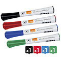 Nobo Viltstift Nobo whiteboard Glide rond assorti 1mm 4st