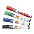 Nobo Viltstift Nobo whiteboard Liquid ink drymarker rond assorti 3mm 4st