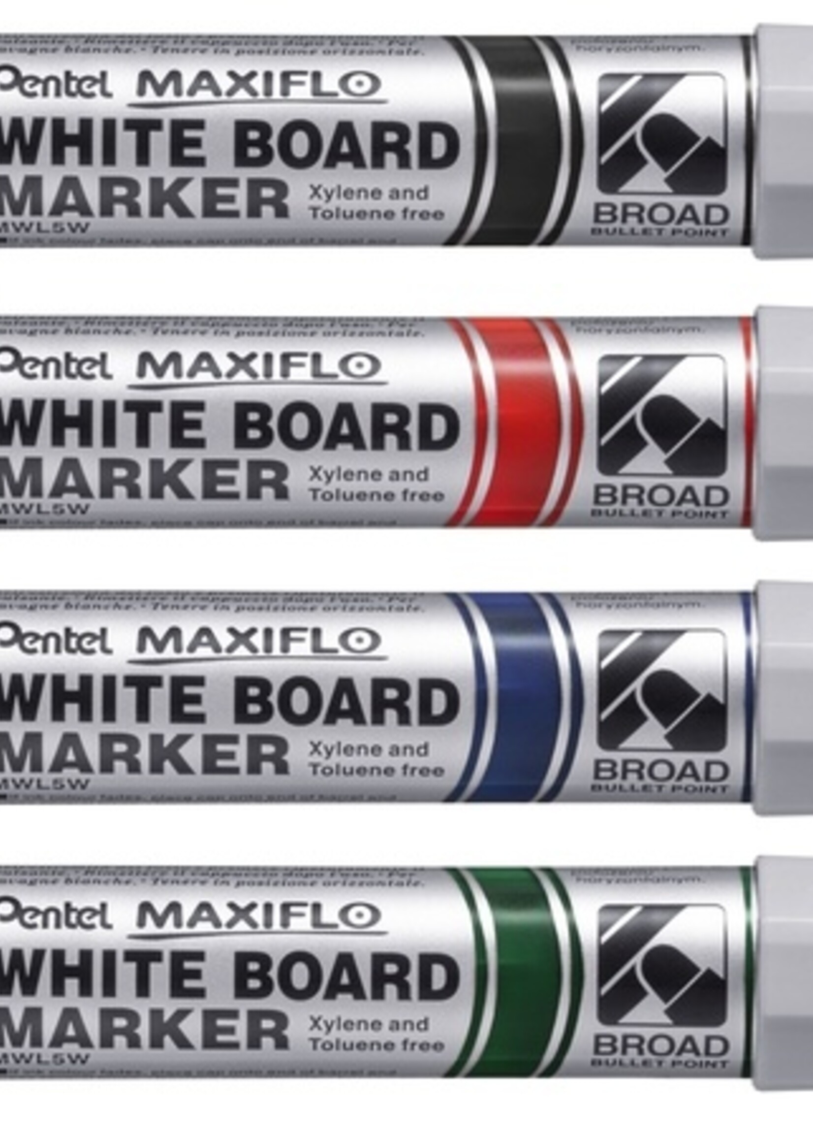Pentel Viltstift Pentel MWL5M Maxiflo whiteboard zwart 3mm