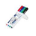 Staedtler Viltstift Staedtler 301 whiteboard rond assorti 1mm 4stuks