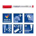 Staedtler Viltstift Staedtler 301 whiteboard rond assorti 1mm 4stuks