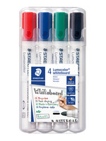 Staedtler Viltstift Staedtler Lumocolor 351 whiteboard set à 4 stuks assorti