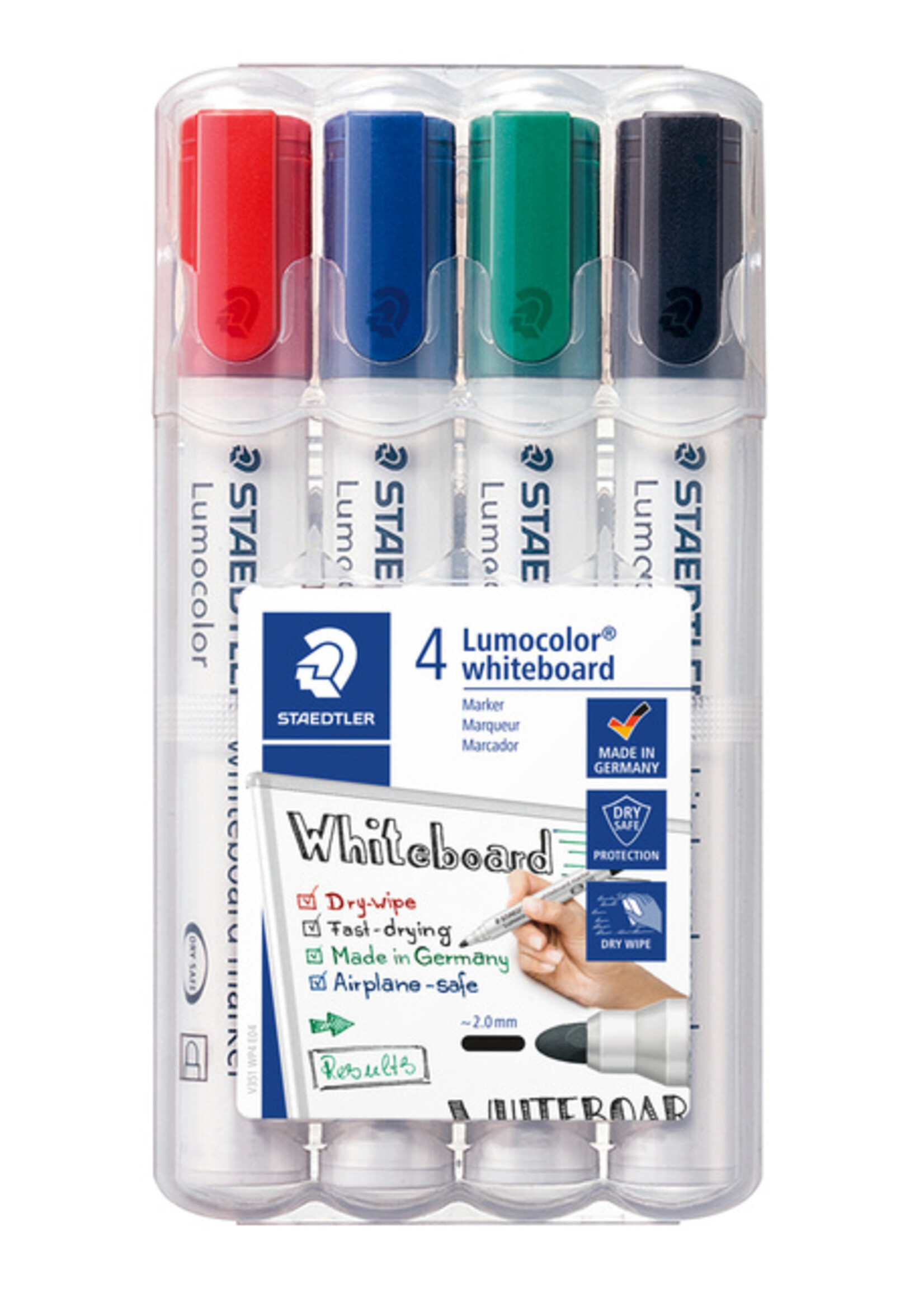 Staedtler Viltstift Staedtler Lumocolor 351 whiteboard set à 4 stuks assorti